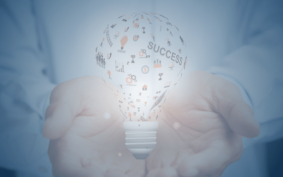 Lightbulb graphic to illustrate innovation